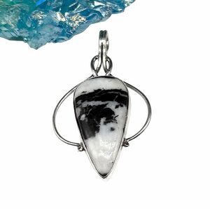 White Buffalo Turquoise Necklace Pendant Solid 925 Sterling Silver